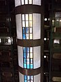 HKU 香港大學 PFL campus 薄扶林校園 嘉道理生物科學大樓 Kadoorie Biological Sciences Building facade indoor stairs night April 2019 SSG.jpg
