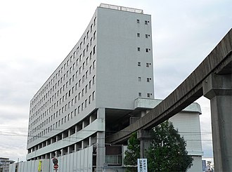 Ruins of Daishogun Station, Himeji Municipal Monorail. Himeji monorail Daishogun stn.jpg