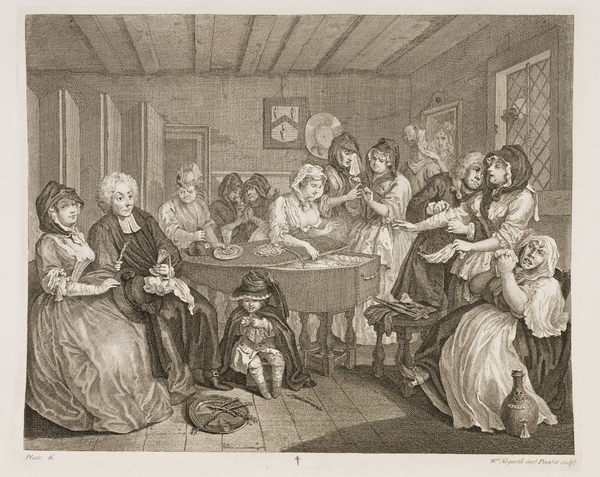 William Hogarth, Moll's Wake (Plate 6 of the Harlot's Progress engravings) Hogarth-Harlot-6.png