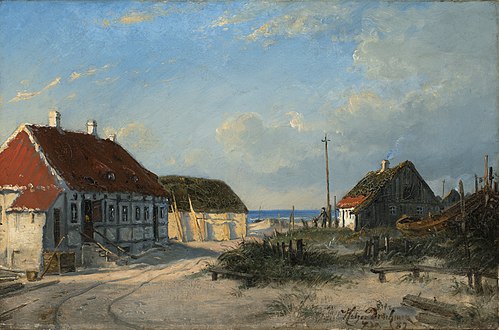 Holger Drachmann, Skagenhuse, 1882, Skagens Kunstmuseer, Skagens Museum