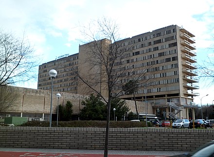 Building of the Provincial Hospital, belonging to the hospital complex of the Reina Sofía University Hospital in Córdoba.