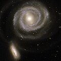 Galaksi starburst NGC 5754. Galaksi ini sedang menjalani fase starburst-nya