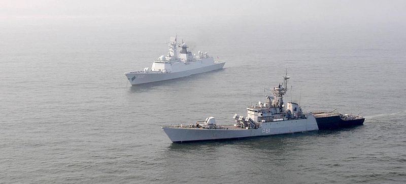 File:INS Kora (P61) escorting PLA Navy Ship Weifang off Visakhapatnam, India in May 2014.jpg