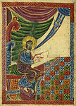 Evangelisten Luke, miniatyr från 1475