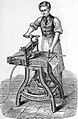 Illustration from Stereotyping and Electrotyping 1880 by Wilson- 4 Closing up a gas heated casting box.jpg