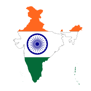 India Map And Flag Combined By Devilal.svg