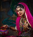 File:Indian woman graceful performance with Rajasthani folk costume (5).jpg