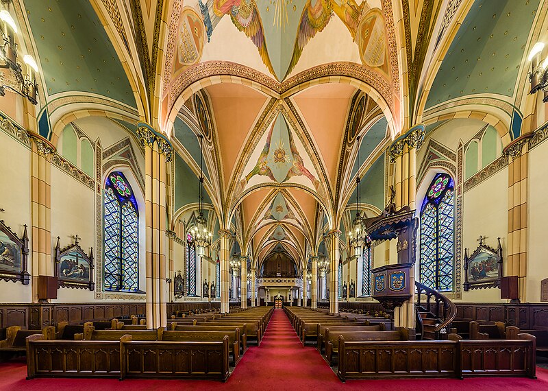 File:Interior of Assumption Church, Windsor, from nave, 2015-01-17.jpg