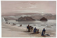 דייוויד רוברטס, שיירת סוחרים במפרץ אילת ואי האלמוגים, 1839