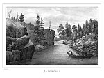 Jalokoski på norra sidan om ön Ämmänsaari på 1800-talet