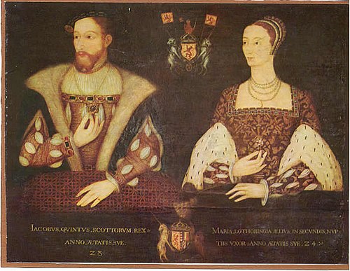 Portrait of James V and Mary of Guise, anonymous artist, c. 1542, at Falkland Palace