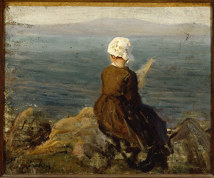 File:Jules Breton - Fileuse sur les rochers à Douarnenez - PPP645 - Musée des Beaux-Arts de la ville de Paris.jpg