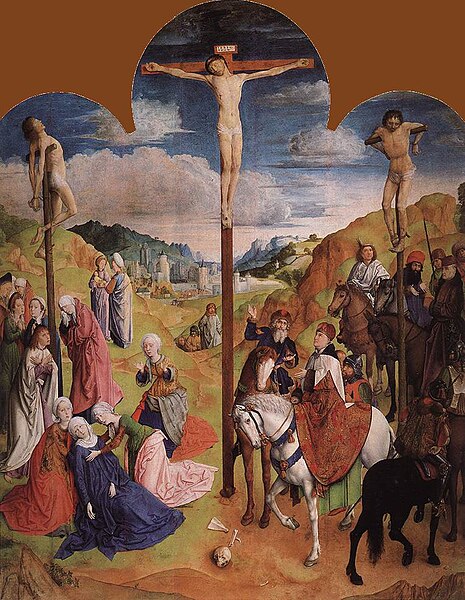 File:Justus van Gent - Calvary Triptych central.jpg