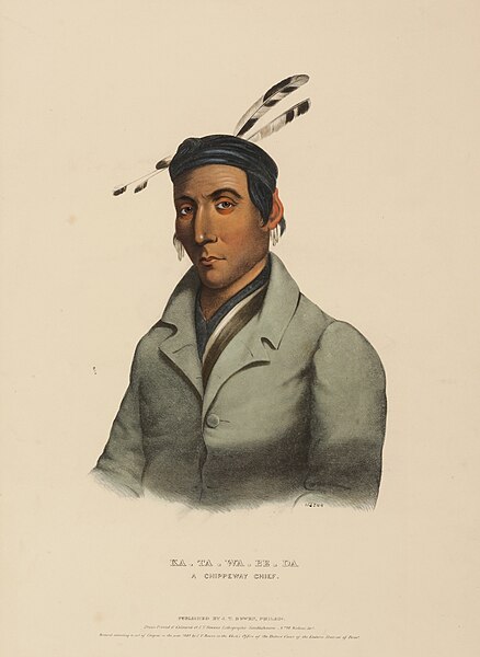 File:KA-TA-WA-BE-DA. A CHIPPEWAY CHIEF., from History of the Indian Tribes of North America-saam 1985.66.153 244.jpg