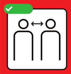 Keep your distance, pictogram, Switzerland, 2020 (cropped).svg