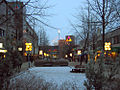 The walking zone Kauppakaari in winter