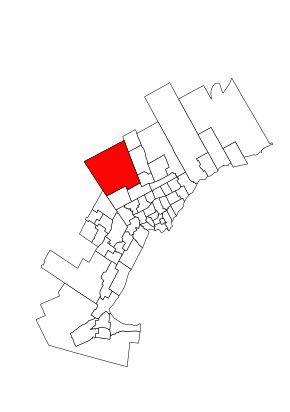 Kaart van het kiesdistrict