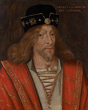 James I, who spent much of his life imprisoned in England, where he gained a reputation as a musician and poet.