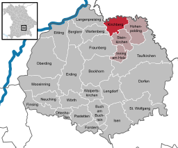 Läget för Kirchberg i Landkreis Erding