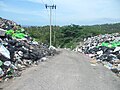 Koh Tao Island, Mountains of trash on both sides of raod.JPG