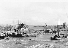 Krautsand harbor 1951.jpg