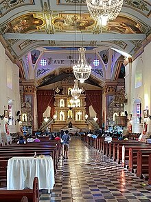 The nave of the church La Purisima Concepcion Parish (Baclayon, Bohol) nave 2018-06-16.jpg