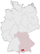 Drapeau de Arrondissement de Weilheim-Schongau