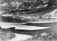 Lake Pukeko with Mt Cook in right background, asi 1918