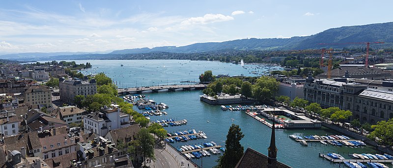 File:Lake Zürich from Grossmünster.jpg