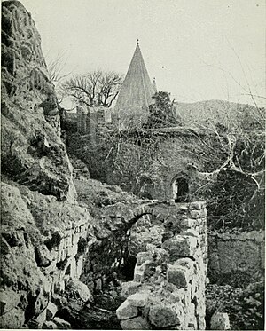 Lalish, early 20th century, showing the roof of the shrine of Sheikh Adi.jpg