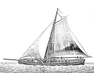 Engraving of a Spanish gunboat of the late 18th century. Lancha canonera.jpg