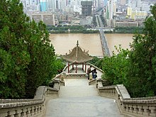 View on Zhongshan Bridge from Baita Mountain Park