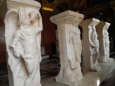 Las Incantadas, once part of a portico in the Roman Forum of Thessalonica, removed and transported to the Louvre in 1864