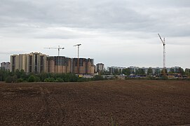 Pohled z dálnice na New Devyatkino