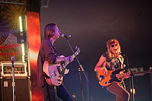 Lime Cordiale performing at Peats Ridge Festival in 2012.