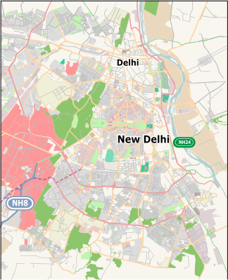 Location map India Delhi