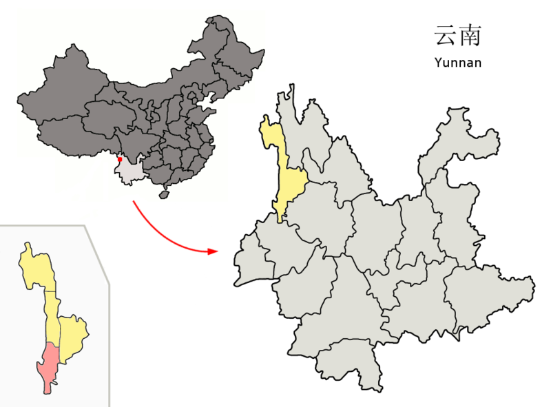 File:Location of Lushui within Yunnan (China).png