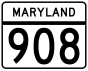 Maryland Rute 908 penanda