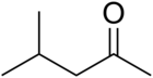 Fórmula esquelética de metil isobutil cetona