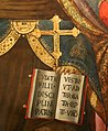 Maestro di marradi, san giovanni gualberto in trono, 1490-1500 ca. 07 croce e libro.jpg