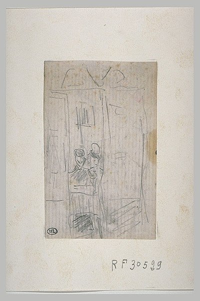File:Manet - Deux personnages à un balcon, RF 30529, Recto.jpg