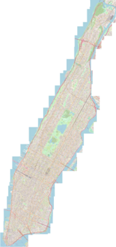 Map of Manhattan in 2023. Despite many changes, the most notable being the addition of Central Park and the removal of the Grand Parade, the grid from Commissioners' Plan of 1811 is still clearly visible. Manhattan NYC OpenStreetMap 2023-08-21.png