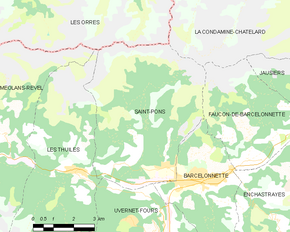 Poziția localității Saint-Pons
