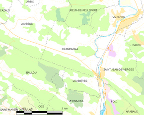 Poziția localității Crampagna