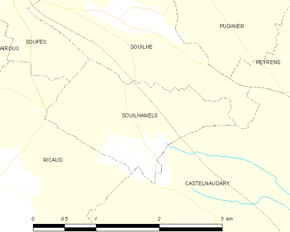 Poziția localității Souilhanels