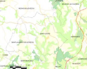 Poziția localității Saint-Léons