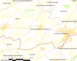 Mapa obce Saint-Germain-du-Crioult