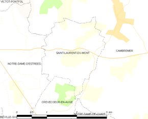 Poziția localității Saint-Laurent-du-Mont