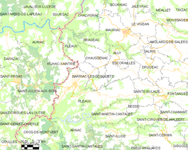 Mapa obce Pleaux