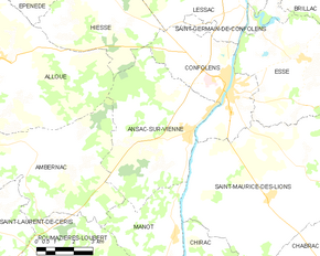 Poziția localității Ansac-sur-Vienne